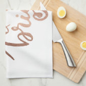 Linge De Cuisine Joyeux et lumineux - cuivre (Quart Plié)