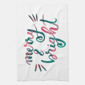 Linge De Cuisine Joyeux et lumineux - vert et rose (Vertical)