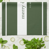 Linge De Cuisine Joyeux et vert brillant Noël (Plié)