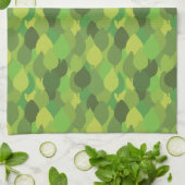 Linge De Cuisine Joyeux Feuilles luxuriants - motif de surface tran (Plié)