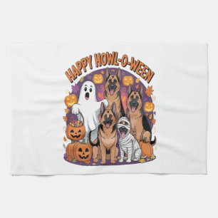Linge De Cuisine Joyeux Halloween Berger Allemand