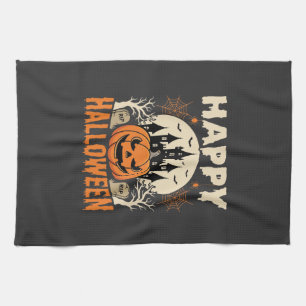 Linge De Cuisine Joyeux Halloween Citrouille de Jack Château Hanté