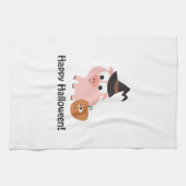 Linge De Cuisine Joyeux Halloween ! Cochon de sorcière (Horizontal)