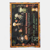 Linge De Cuisine Joyeux Halloween de mignons monstres orange (Vertical)