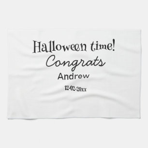 Linge De Cuisine Joyeux Halloween félicitations nom date année dipl