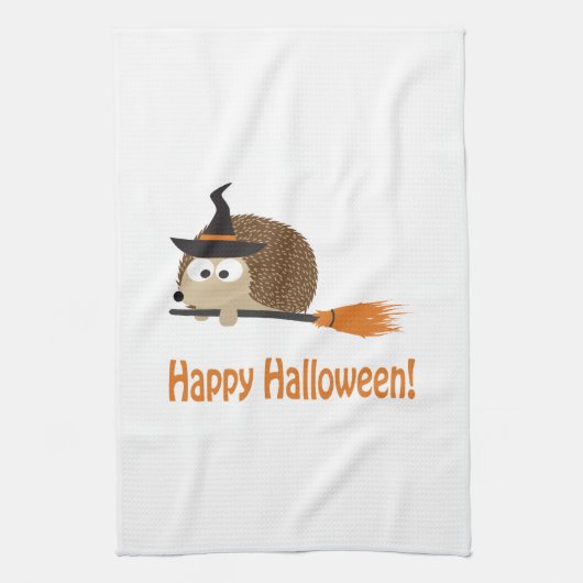 Linge De Cuisine Joyeux Halloween ! Hedgehog Witch (Vertical)