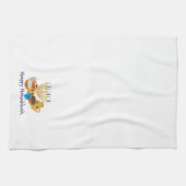 Linge De Cuisine Joyeux Hanoukka et mignon personnages Hanoukka (Horizontal)