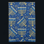 Linge De Cuisine Joyeux Hanoukka Jewish Star Menorah Blue Kitchen T<br><div class="desc">Joyeux Hanoukka,  Menorah,  étoile juive,  serviette de cuisine bleue.</div>