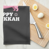 Linge De Cuisine Joyeux Hanukkah chien teckel (Quart Plié)