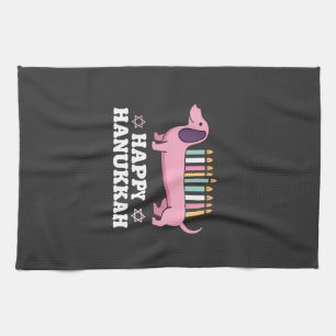 Linge De Cuisine Joyeux Hanukkah chien teckel