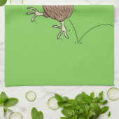 Linge De Cuisine Joyeux kiwi de saut avec dessin de cravate arc (Plié)