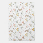 Linge De Cuisine Joyeux lapin de Pâques Fleurs sauvages mignonette (Vertical)