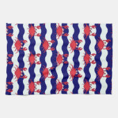 Linge De Cuisine Joyeux Motif de crabes (Horizontal)