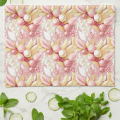 Linge De Cuisine Joyeux Motif de Noël rose or #17 ID1009 (Plié)