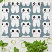 Linge De Cuisine Joyeux Motif dentaire souriant (Plié)