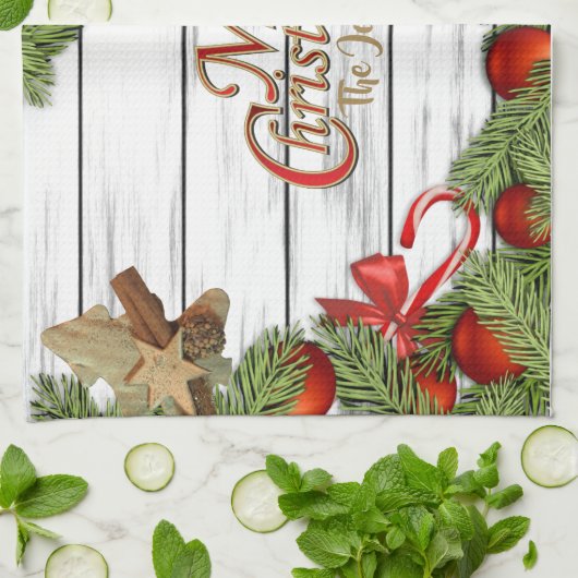 Linge De Cuisine Joyeux Noël (Plié)