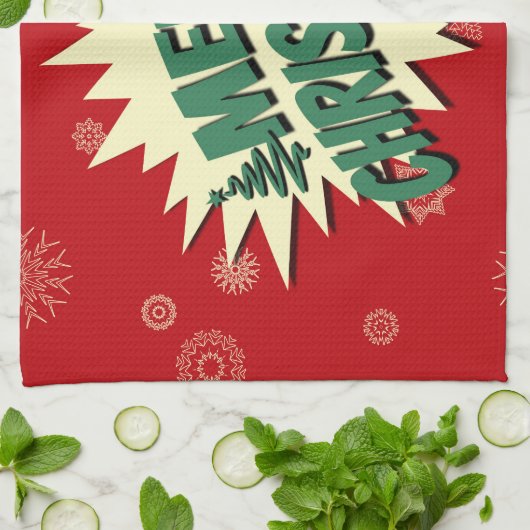 Linge De Cuisine Joyeux Noël (Plié)