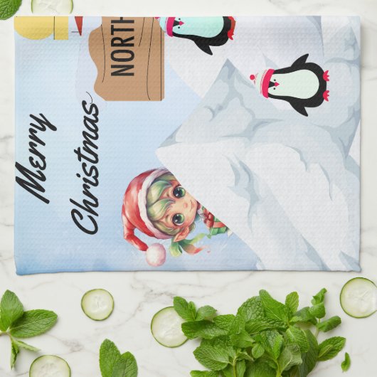 Linge De Cuisine Joyeux Noël (Plié)