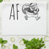 Linge De Cuisine Joyeux Noël AF Funny Santa (Plié)