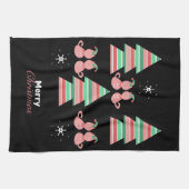 Linge De Cuisine Joyeux Noël Arbre Motif de chat (Horizontal)