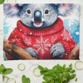 Linge De Cuisine Joyeux Noël australien Koala (Plié)