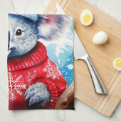 Linge De Cuisine Joyeux Noël australien Koala (Quart Plié)