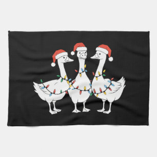 Linge De Cuisine Joyeux Noël Chapeau de Père Noël Canards Vacances