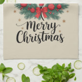 Linge De Cuisine Joyeux Noël coiffeur coiffeur Xmas coiffure (Plié)