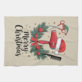 Linge De Cuisine Joyeux Noël coiffeur coiffeur Xmas coiffure (Horizontal)