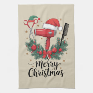 Linge De Cuisine Joyeux Noël Coiffeur Coiffeuse Noël Cheveux