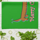 Linge De Cuisine Joyeux Noël Dachshund (Plié)