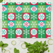 Linge De Cuisine Joyeux Noël de mignons flocons de neige (Plié)