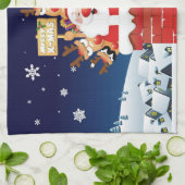 Linge De Cuisine Joyeux Noël de Père Noël Crew (Plié)