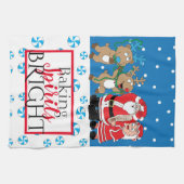 Linge De Cuisine Joyeux Noël des Claus (Horizontal)