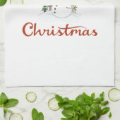 Linge De Cuisine Joyeux Noël+Design Snowman (Plié)