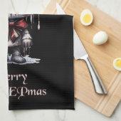 Linge De Cuisine Joyeux Noël Éffrayant gothique (Quart Plié)