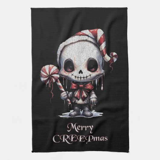 Linge De Cuisine Joyeux Noël Éffrayant gothique (Vertical)
