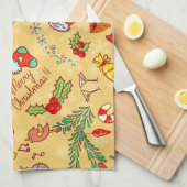 Linge De Cuisine Joyeux Noël Et Bonne Année (Quart Plié)