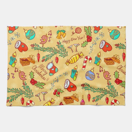 Linge De Cuisine Joyeux Noël Et Bonne Année (Horizontal)