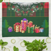 Linge De Cuisine Joyeux Noël et Bonne Année 2025 Snowman (Plié)