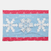 Linge De Cuisine Joyeux Noël et Bonne Année Neige Rustique (Horizontal)