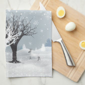 Linge De Cuisine Joyeux Noël et Bonne Année ! XMAS Snow K 2024 (Quart Plié)