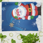 Linge De Cuisine Joyeux Noël et Snowman (Plié)