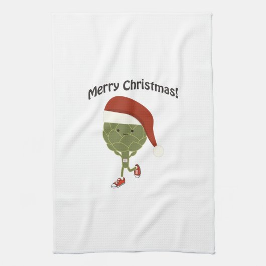 Linge De Cuisine Joyeux Noël ! Exécution de l'artichaut (Vertical)