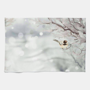 Linge De Cuisine Joyeux Noël Frost Oiseau traditionnel