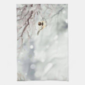 Linge De Cuisine Joyeux Noël Frost Oiseau traditionnel (Vertical)