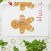 Linge De Cuisine Joyeux Noël Gingerbread Hommes (Plié)