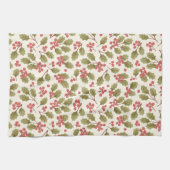 Linge De Cuisine Joyeux Noël Holly Motif (Horizontal)