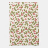 Linge De Cuisine Joyeux Noël Holly Motif (Vertical)