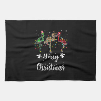 Linge De Cuisine Joyeux Noël Leopard Rouge Vert Flamant rose Plaid